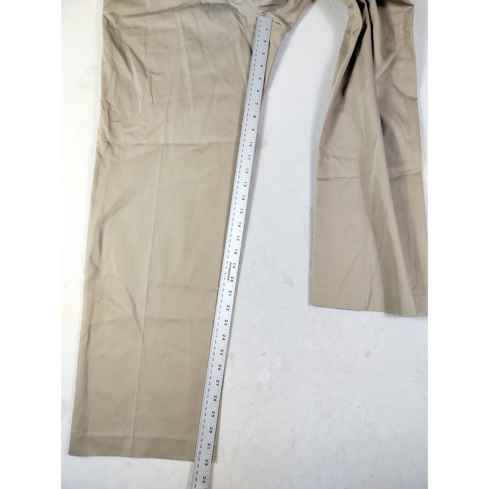 Eddie Bauer Pants Mens 35 Beige Wrinkle Resistant Classic Fit Chino Khakis - Picture 9 of 12